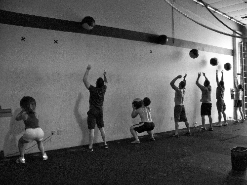 Wall ball shots