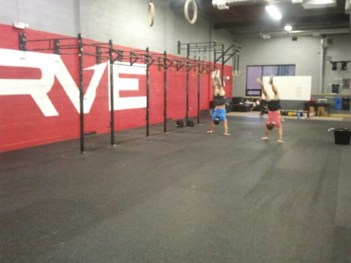 Matt Chan & Breck (Handstand walk competition)